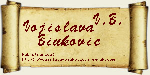 Vojislava Biuković vizit kartica